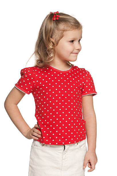 istock Little girl in red blouse 462470689