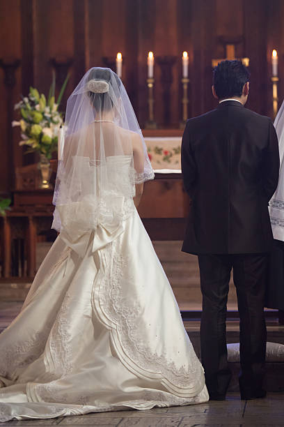 istock Happy Bride and Groom at a wedding ceremony 462471219