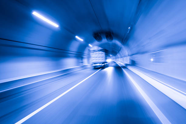 istock Abstract car in the tunnel trajectory 462471327
