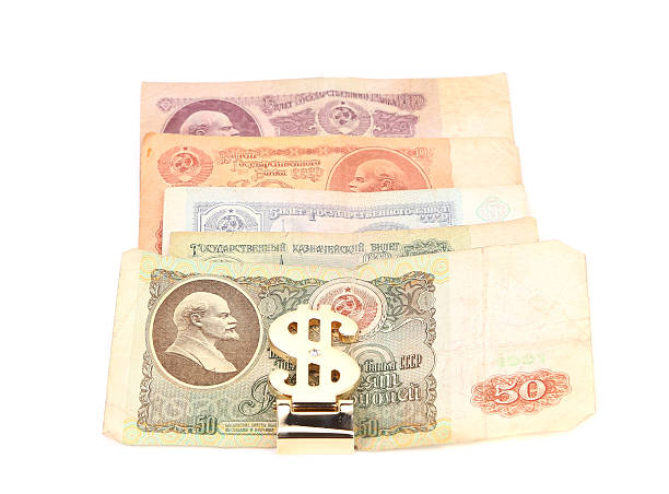istock Russian bill and dollar sign. 462474495
