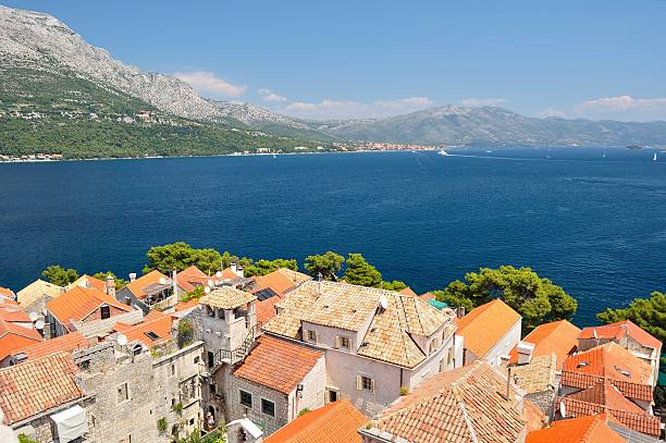 Town Korcula in island Korcula. Croatia