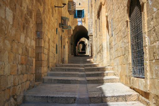 Israel, Jerusalem, stone streets