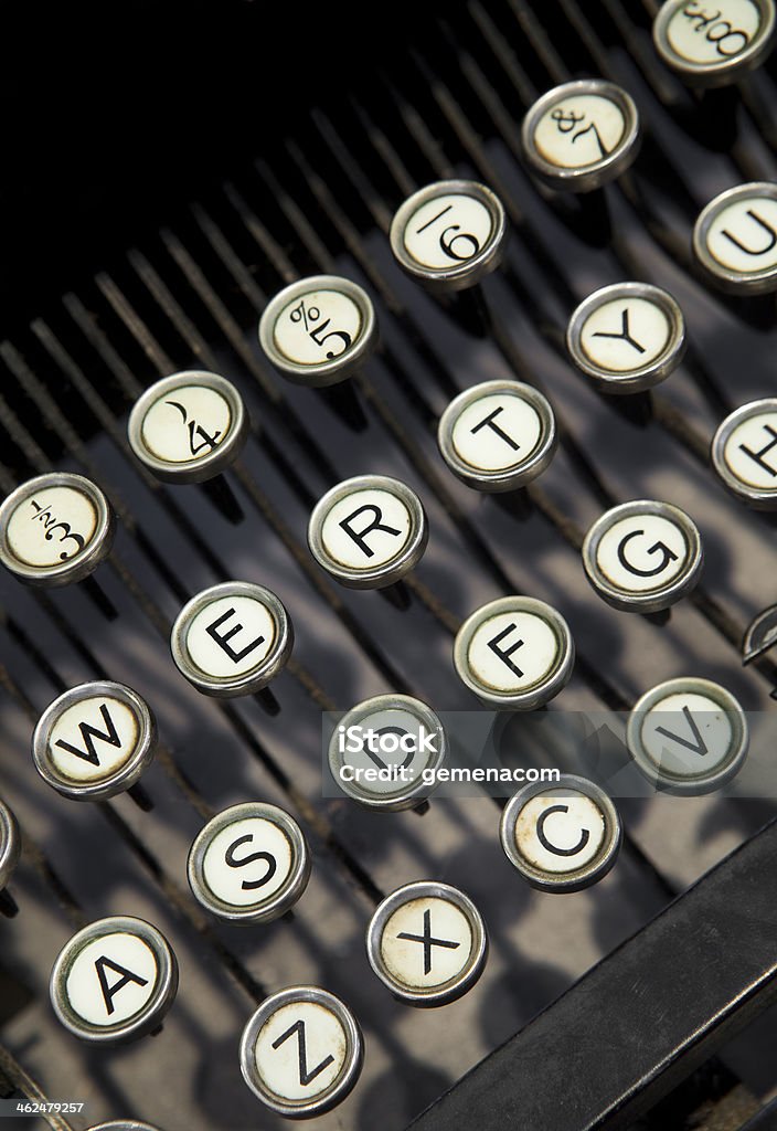 Vintage typewriter Close up of a Vintage typewriter 1940-1949 Stock Photo