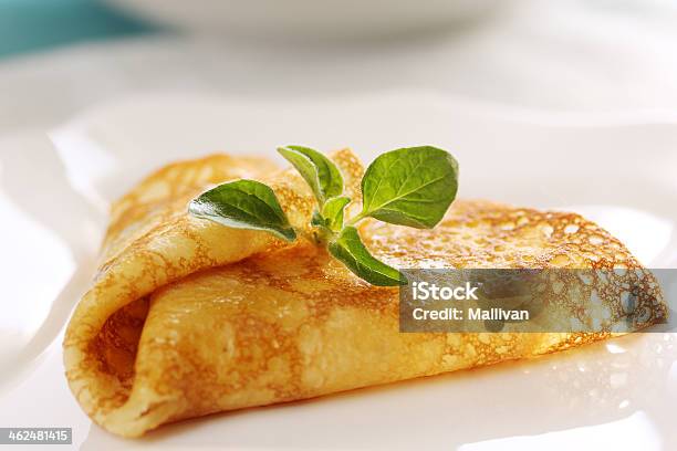 Pancake With Oregano Stock Photo - Download Image Now - Baked, Baked Pastry Item, Baking