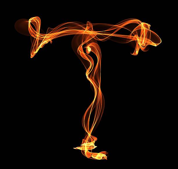letter in fire illustration T letter in fire illustration fire alphabet letter t stock pictures, royalty-free photos & images