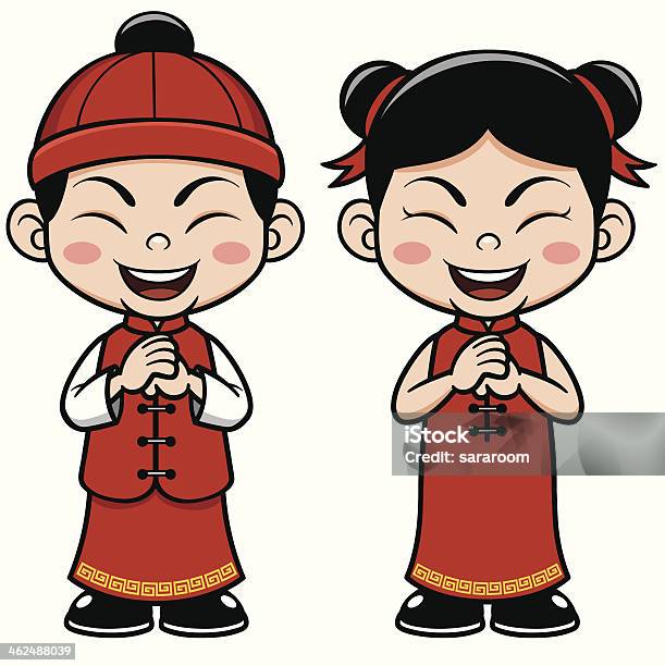 Chinese Kids Stock Illustration - Download Image Now - Boys, Celebration, Child