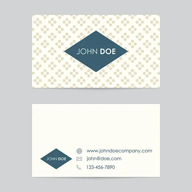 Vector illustration of Editable business card template