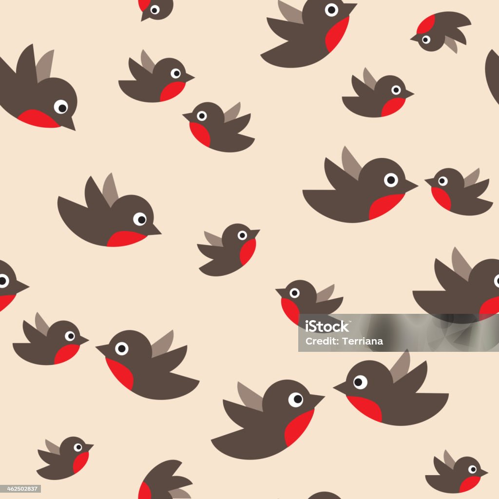 Red Robin Repeating Patterns Robin Bird Tileable Background Stock Illustration - Download Image Now ...
