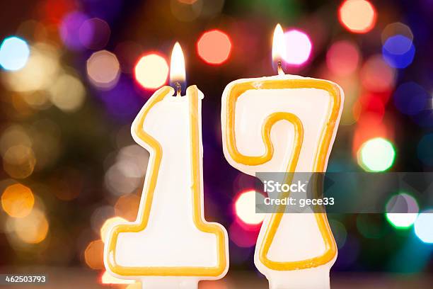 Candle Number Stock Photo - Download Image Now - 16-17 Years, 18-19 Years, Anniversary