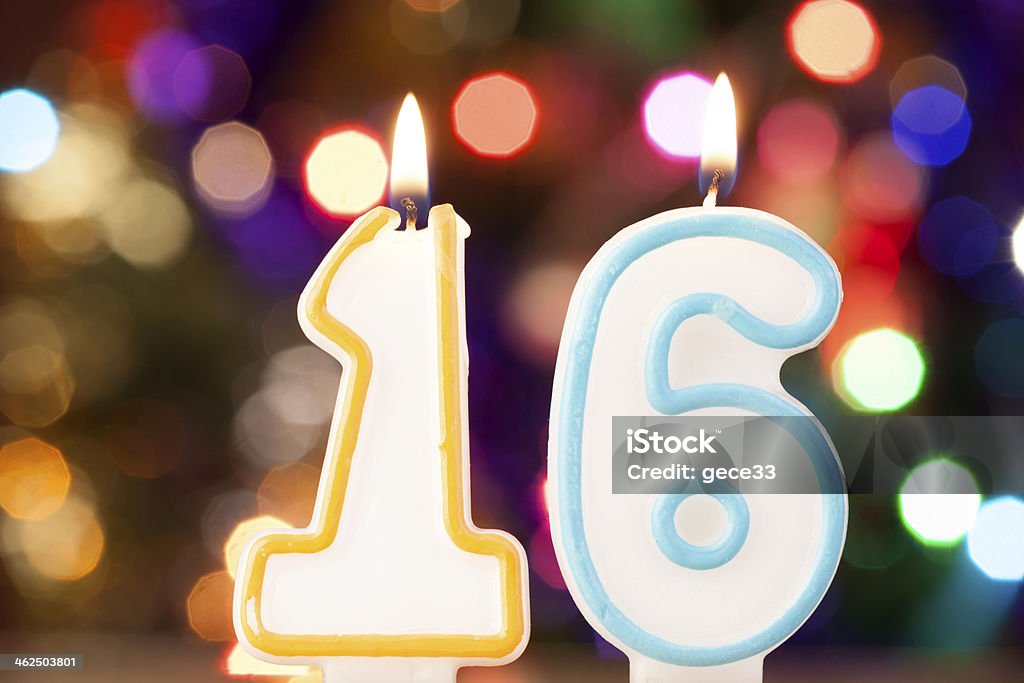 Candle number Birthday Cake Stock Photo