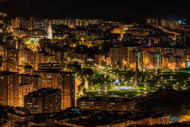 Night photography of Bilbao