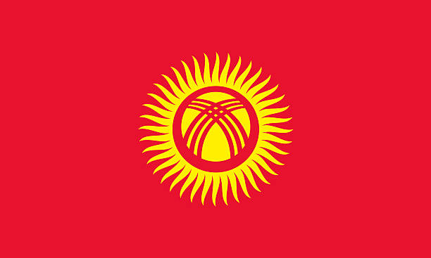Kyrgyzstan The Standard National Flag Of Kyrgyzstan bishkek photos stock pictures, royalty-free photos & images