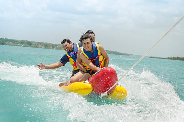 istock Exciting banana surf ride 462511479