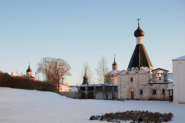 istock Northern Russian monastery in winter. 462511709