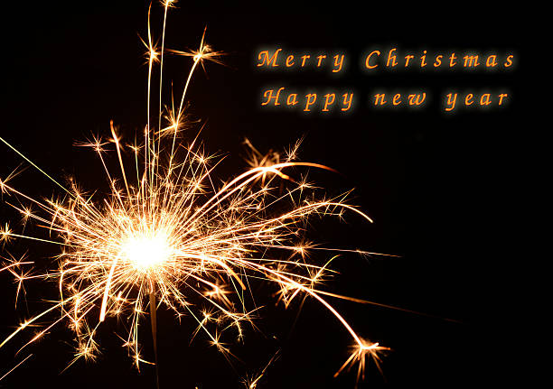 istock Christmas and newyear party sparkler on black 462513639