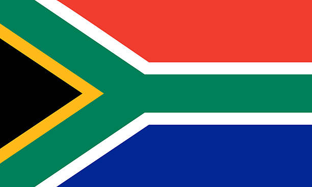 südafrikanische flagge - nationalpark table mountain stock-fotos und bilder