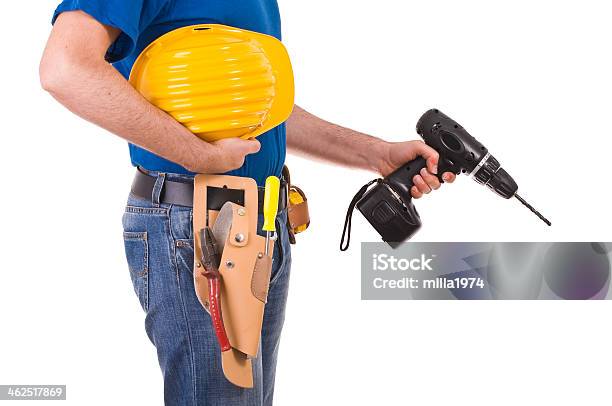 Blue Collar Worker Stock Photo - Download Image Now - Adult, Adults Only, Belt