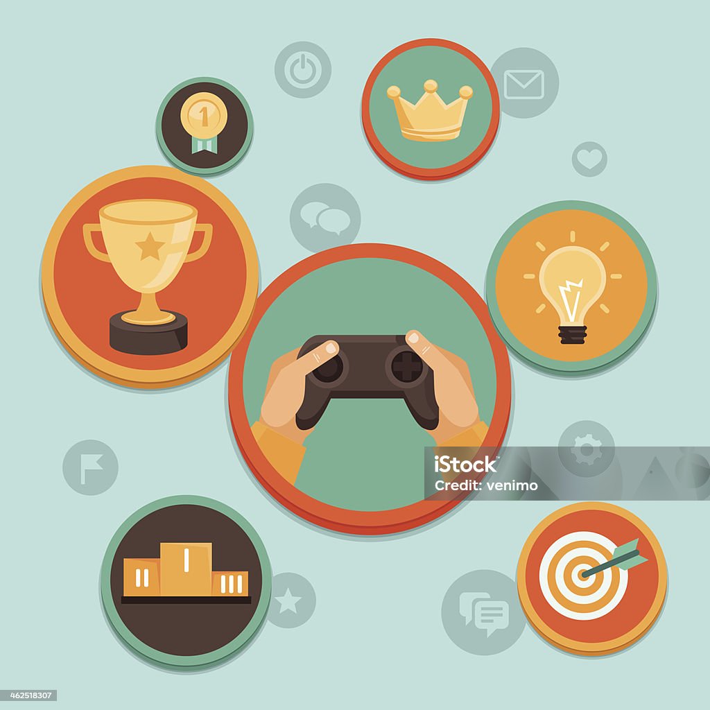 Gamification Design Graphics Vector Flat Concept Gamification Stock Illustration - Download Image ...