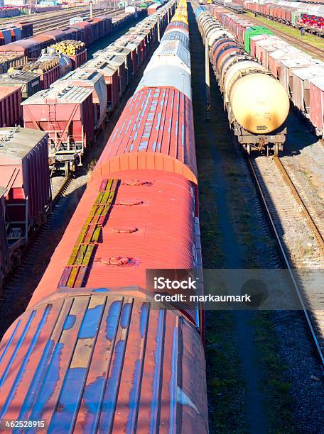 Railroad Background Stock Photo - Download Image Now - Backgrounds, Freight Transportation, Gravel