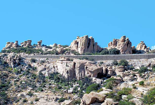 Rocky Curve Views from Mt Lemon near Tucson, Arizona tucson christmas stock pictures, royalty-free photos & images