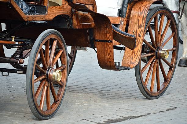 istock Wodden wheel cab in cracow 462535689