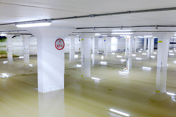 istock Flooded Car Garage Sign 462541283