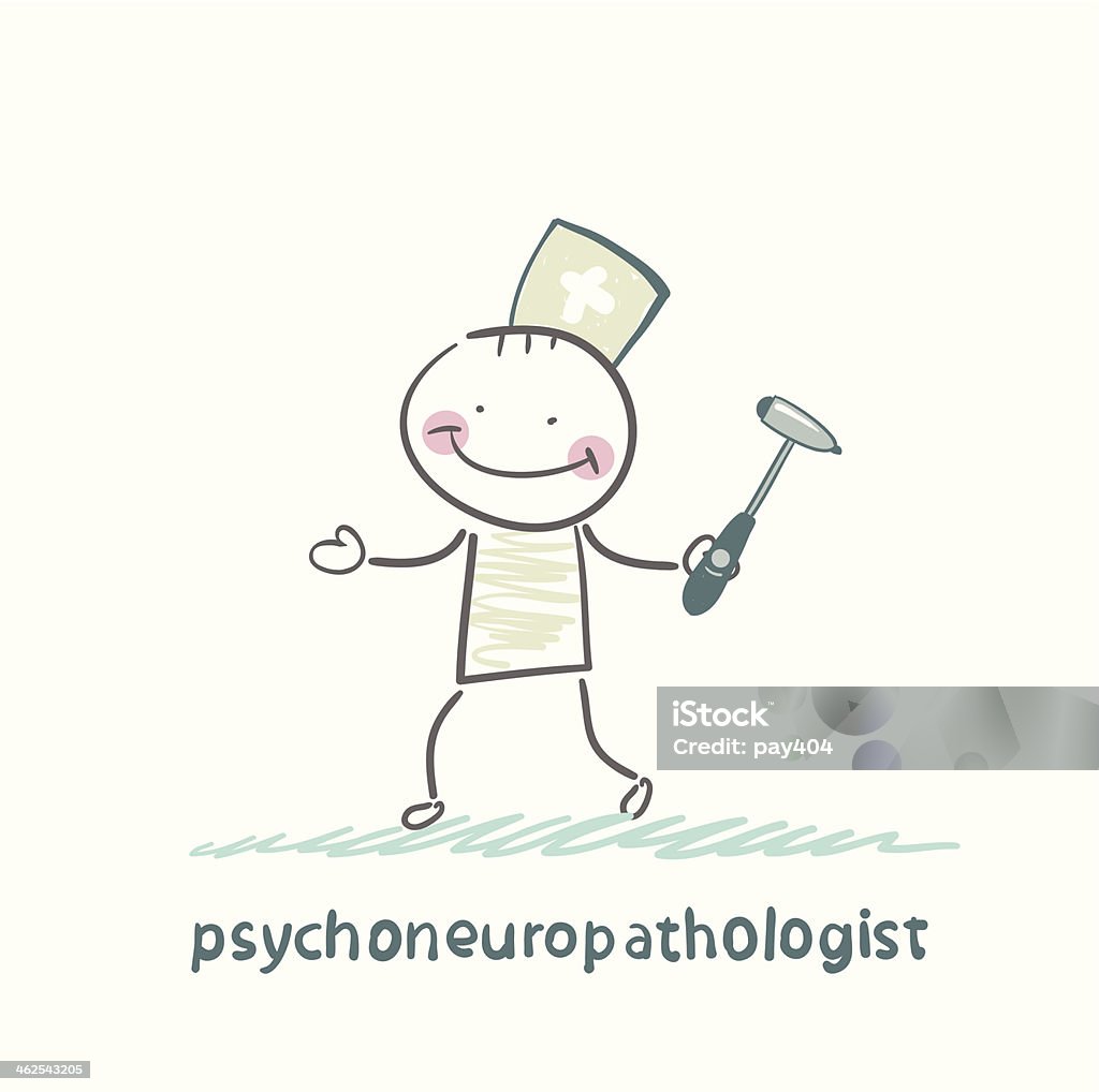 psychoneuropathologist oznacza z młotka - Grafika wektorowa royalty-free (Anatomia człowieka)