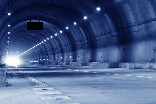 istock Abstract car in the tunnel trajectory 462544845