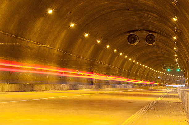 istock Abstract car in the tunnel trajectory 462544905