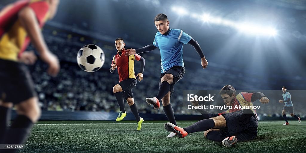 Fußball Spieler im Stadion - Lizenzfrei Fußball Stock-Foto