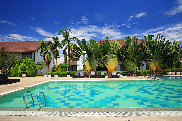 istock Swimming pool in luxury resort 462550633