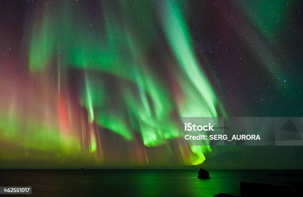 The Northern Lights Aurora Stock Photo - Download Image Now - Aurora Polaris, Aurora Borealis, Red