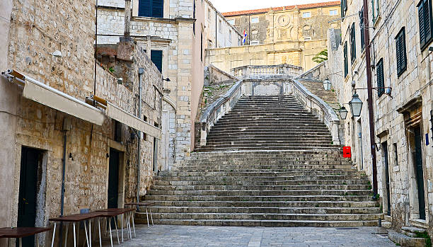 istock street in the small town Dubrovnik 462556589