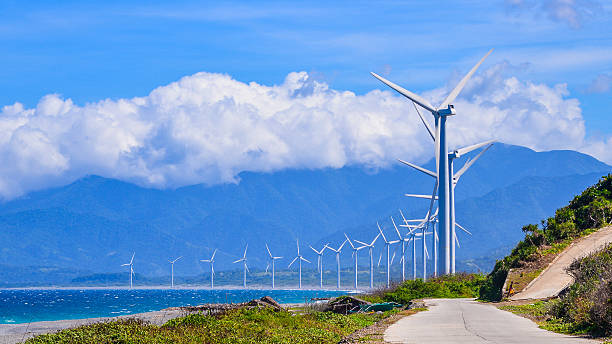 Wind Farm - Bangui, Ilocos Norte, Philippines stock photo