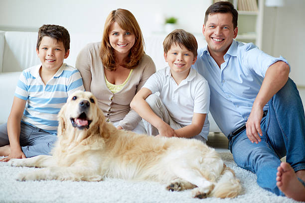 istock Family with dog 462567897