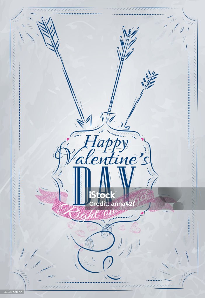 Cartaz de Dia dos Namorados - Vetor de Amor royalty-free