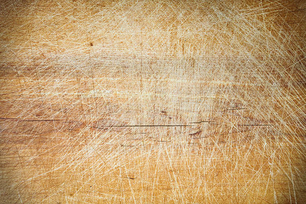vieux grunge coupe en bois cuisine bureau planche texture d'arrière-plan - domestic kitchen pattern old scratched photos et images de collection