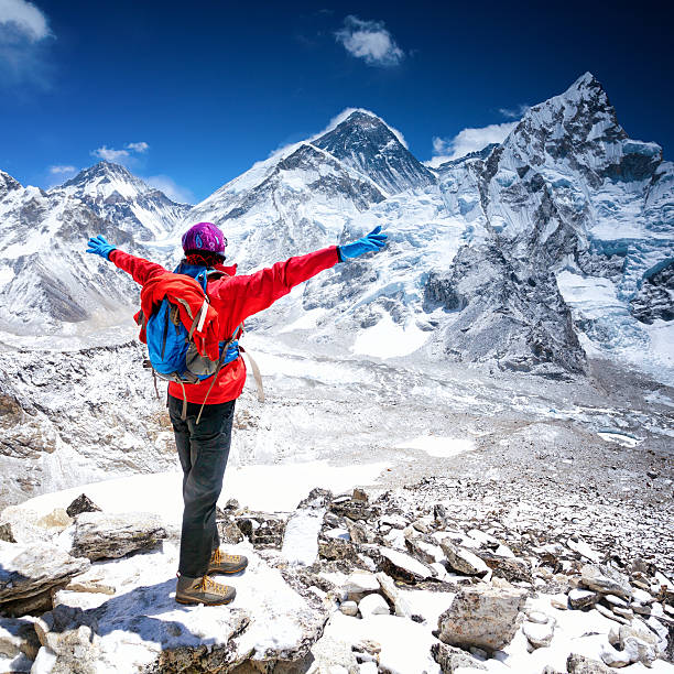 top of the world - kala pattar - fotografias e filmes do acervo