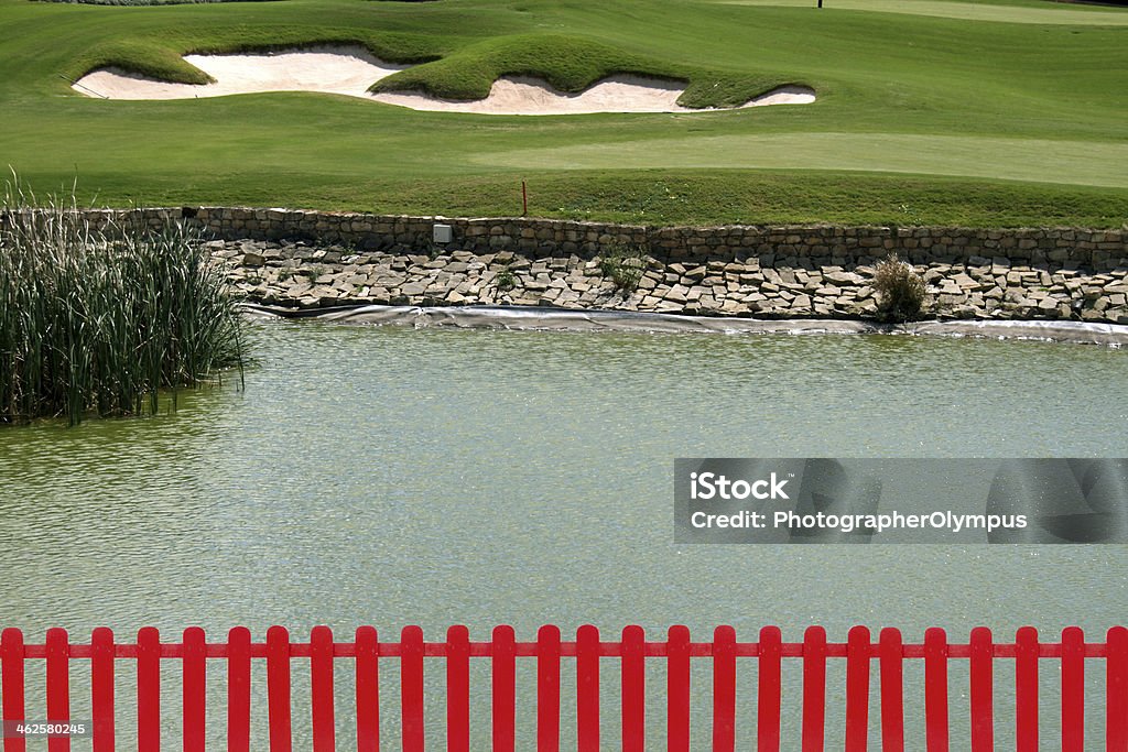 Golf field lake Approaching Stock Photo