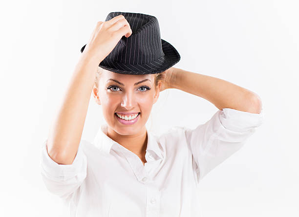 istock Beautiful woman with hat 462581979