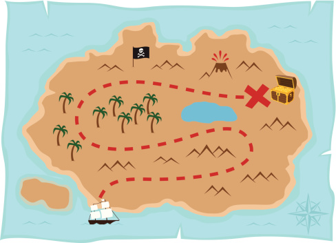 Treasure island map.