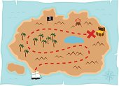istock Treasure island map 462586085