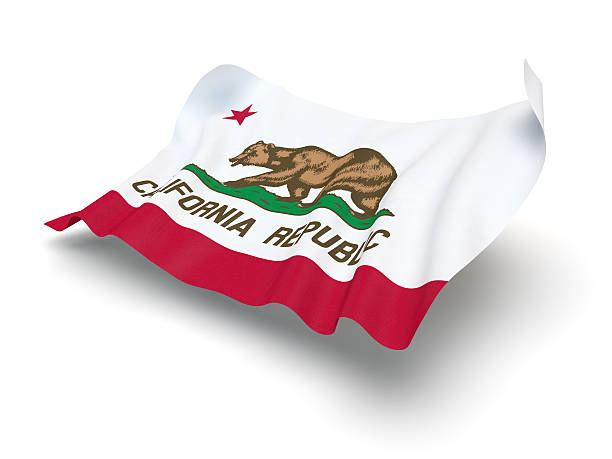 istock Hovering Flag of California (Clipping Path) 462587511
