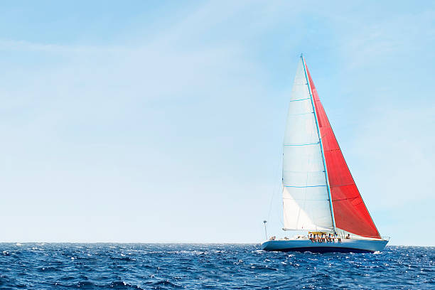 istock Sailboat In The Peaceful Blue Ocean 462590223
