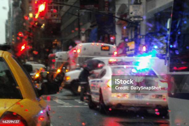 New York City In Hot Persuit Stock Photo - Download Image Now - Police Force, New York City Police Department, Rain