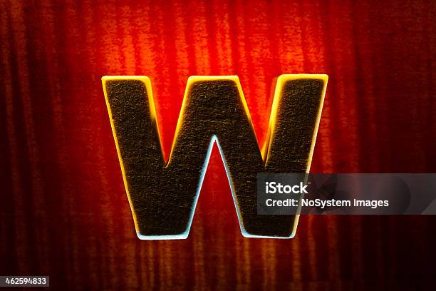 Wooden Letter W Stock Photo - Download Image Now - Alphabet, Back Lit, Black Color