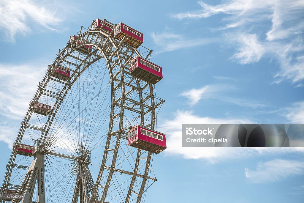 Close-up of observation wheel in Prater Park of Vienna Prater, a historic ferris wheel in Vienna, Austria Vienna - Austria Stock Photo