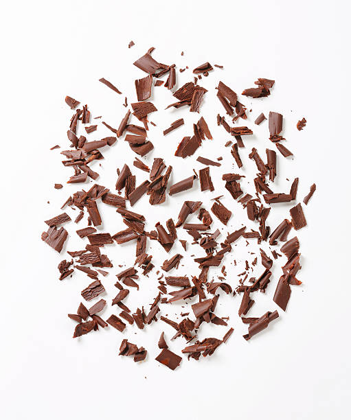 Chocolate shavings stock photo
