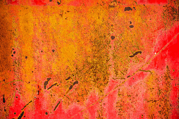 Free picture: Orange-red rust texture, a close-up of a rusted metal surface