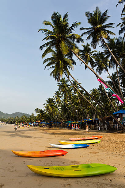 Multi-colored surfs on South Indian beach. Multi-colored surfs on South Indian beach at Goa/ Palolem Beach. palolem beach stock pictures, royalty-free photos & images